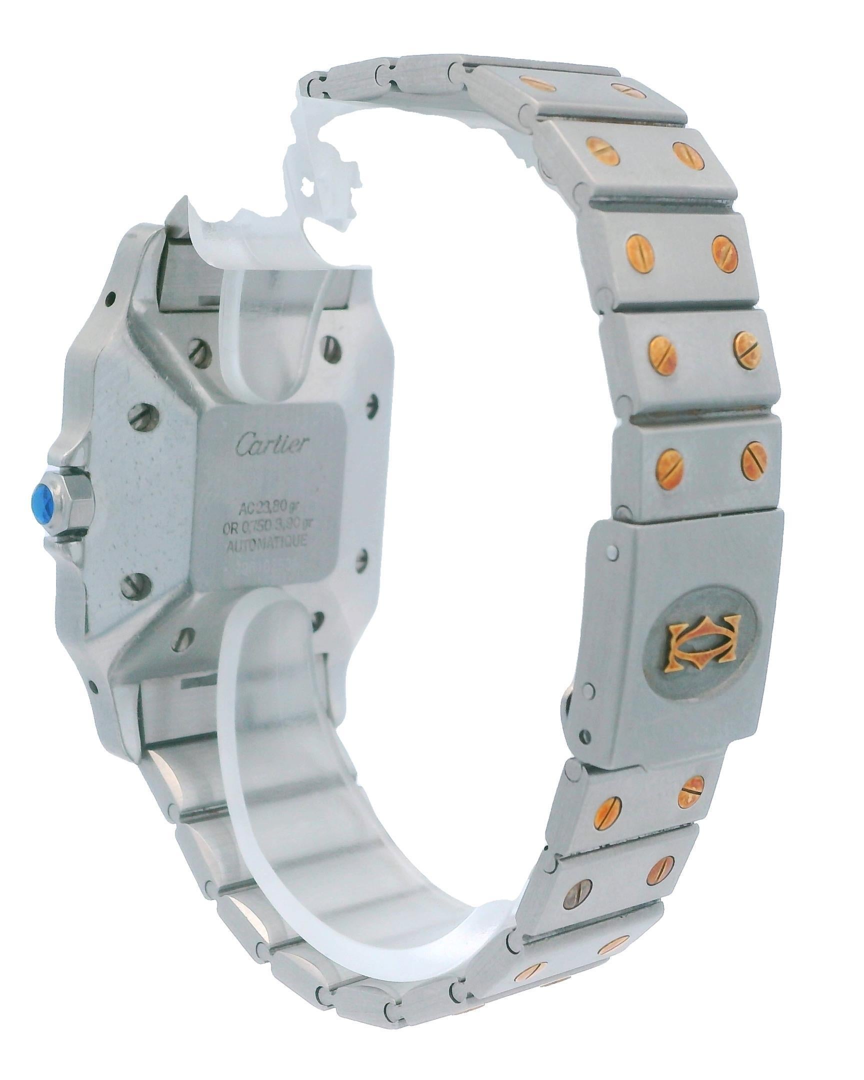 Montre Cartier Santos Carrée bicolore en vente 1
