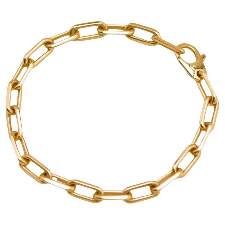 Cartier Santos Chain Bracelet Medium Model 18K Yellow Gold en venta