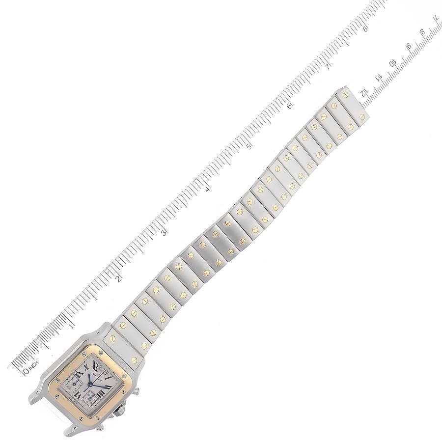 Cartier Santos Chronoflex Steel 18K Yellow Gold Watch W20042C4 1