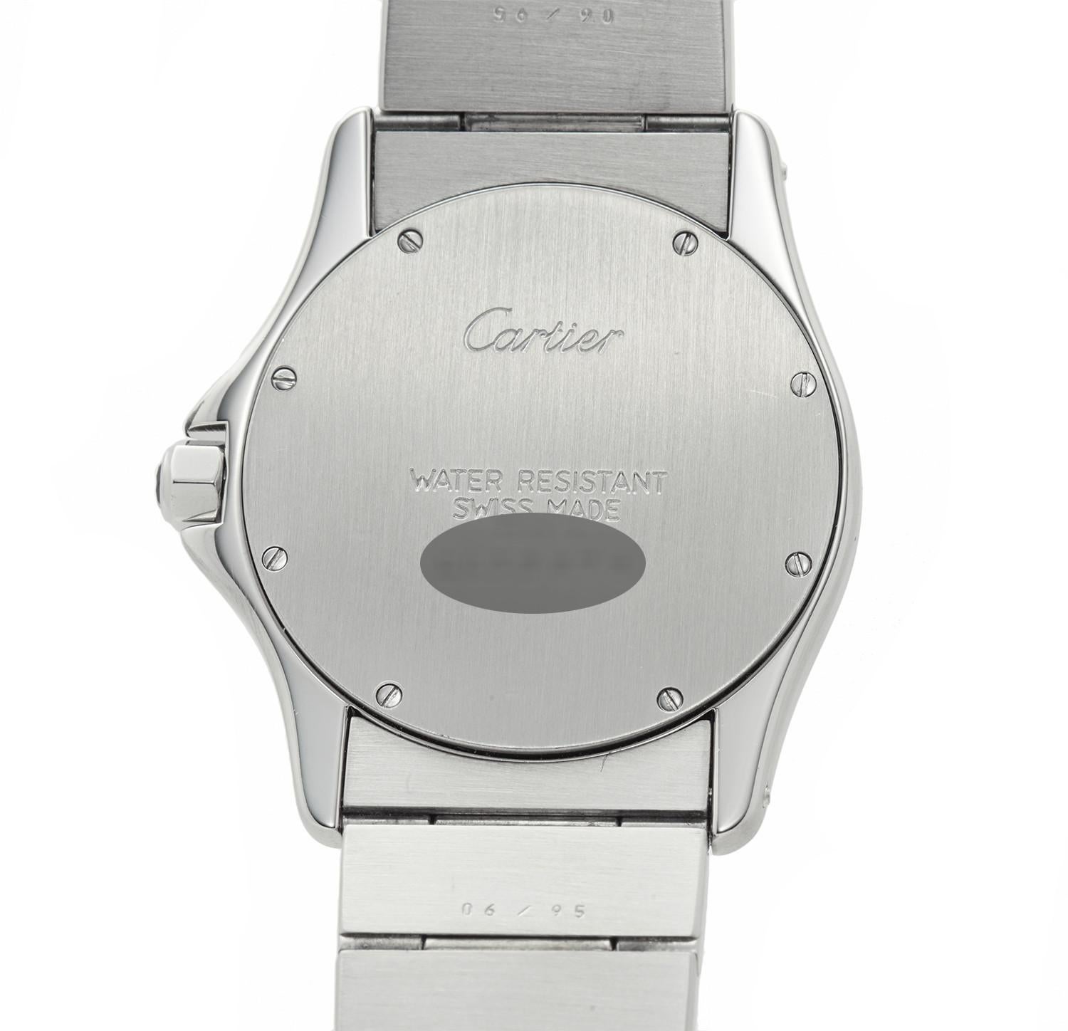 Contemporary Cartier Santos de Cartier 1561 1, Silver Dial, Certified