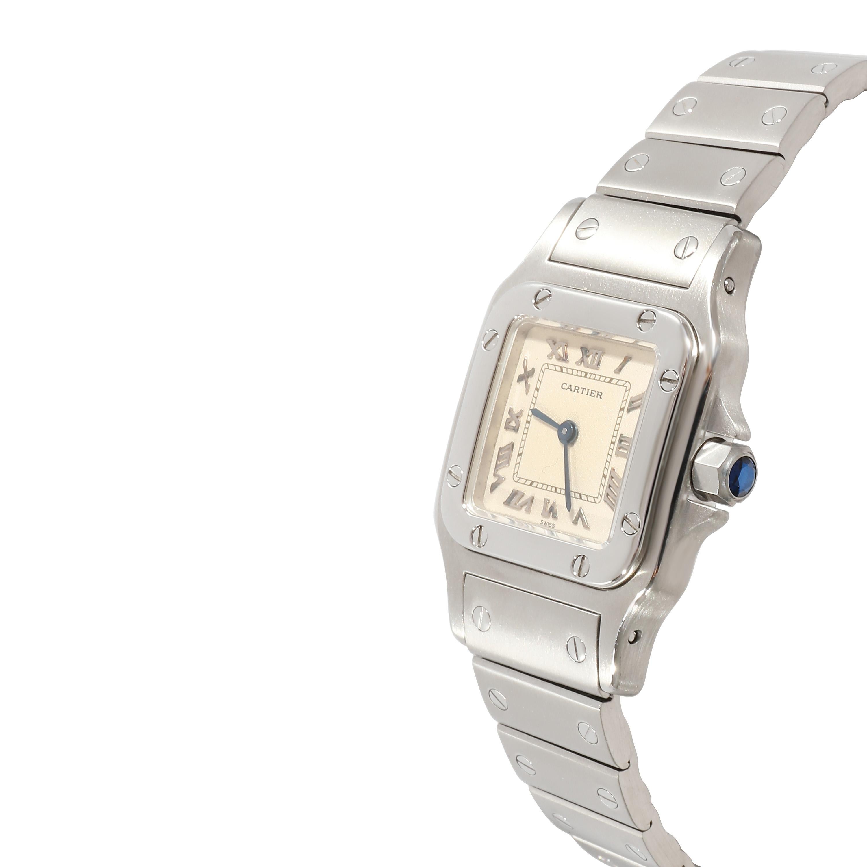 Cartier Santos de Cartier 1565 Damenuhr in  Rostfreier Stahl im Zustand „Hervorragend“ in New York, NY