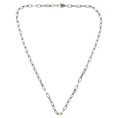 Cartier Santos de Cartier 18 Karat White Gold Chain Necklace