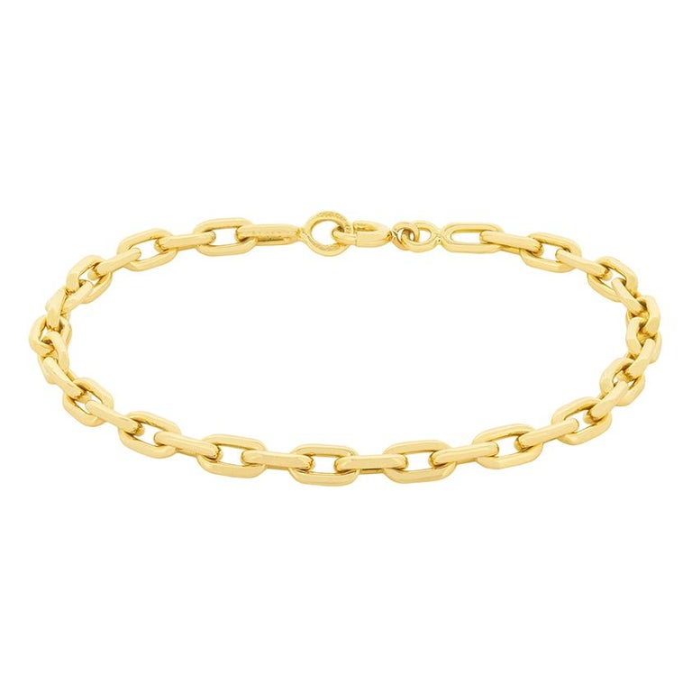 Cartier ‘Santos de Cartier’ 18 Carat Gold Chain Bracelet at 1stDibs ...