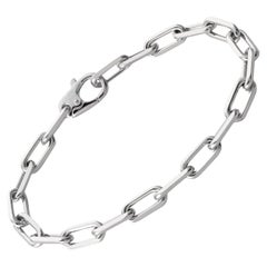 Cartier Santos De Cartier 18k White Gold Link Bangle Bracelet