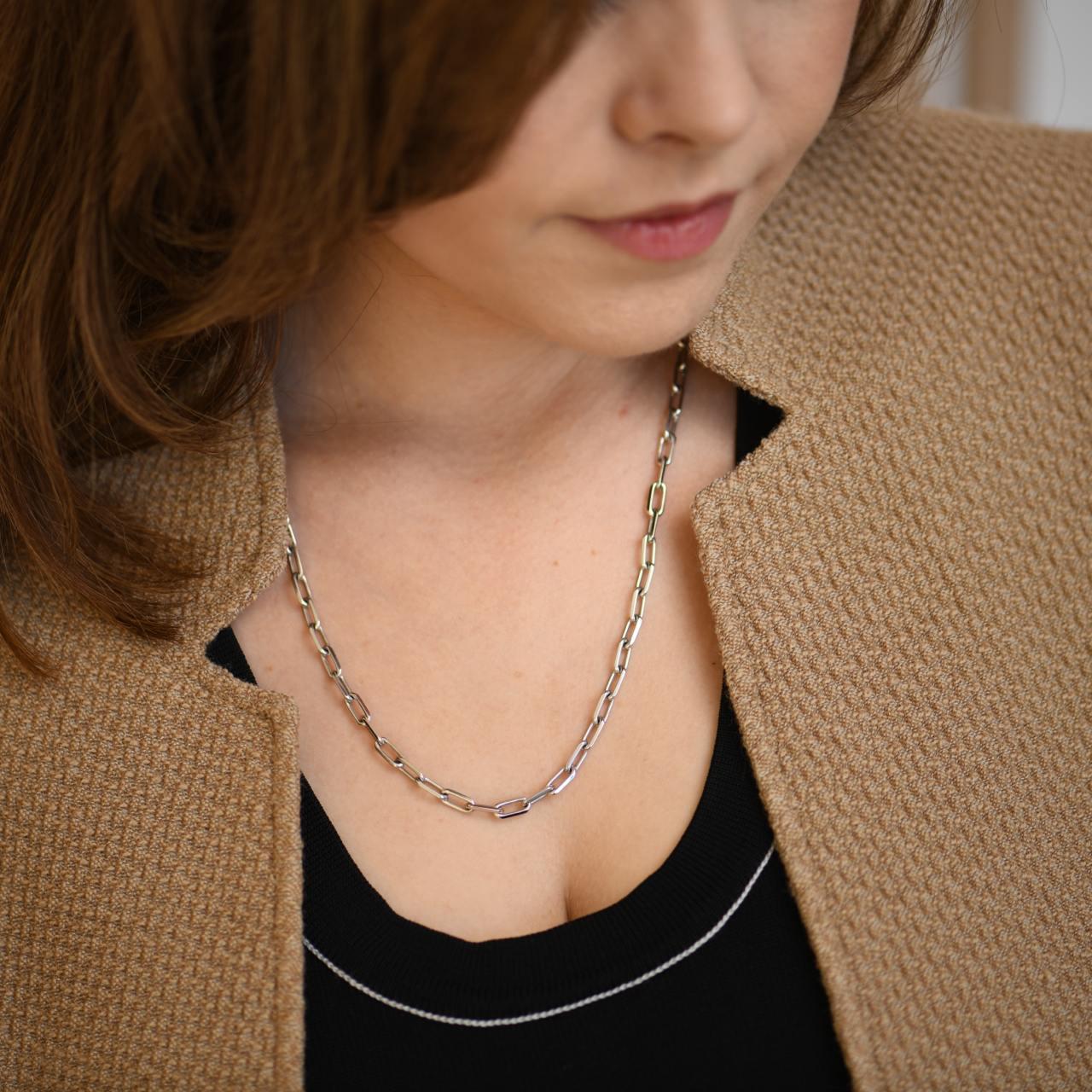 Cartier Santos De Cartier 18K White Gold Necklace Small Model In Excellent Condition In Banbury, GB
