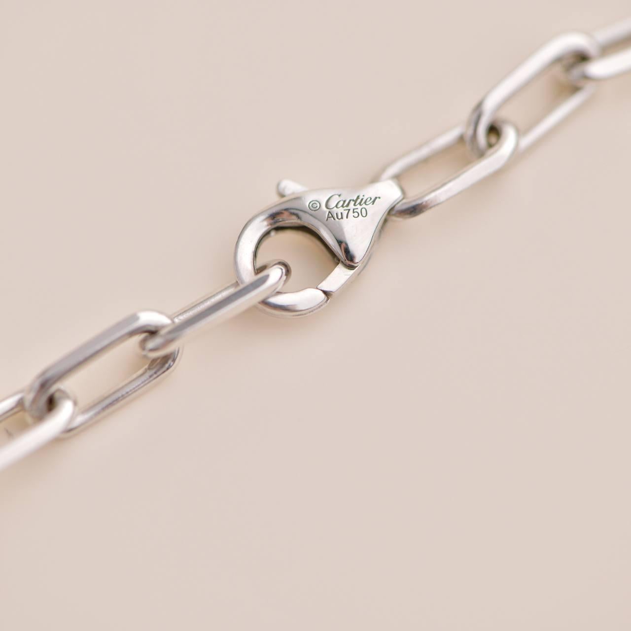 Cartier Santos De Cartier 18K White Gold Necklace Small Model 3