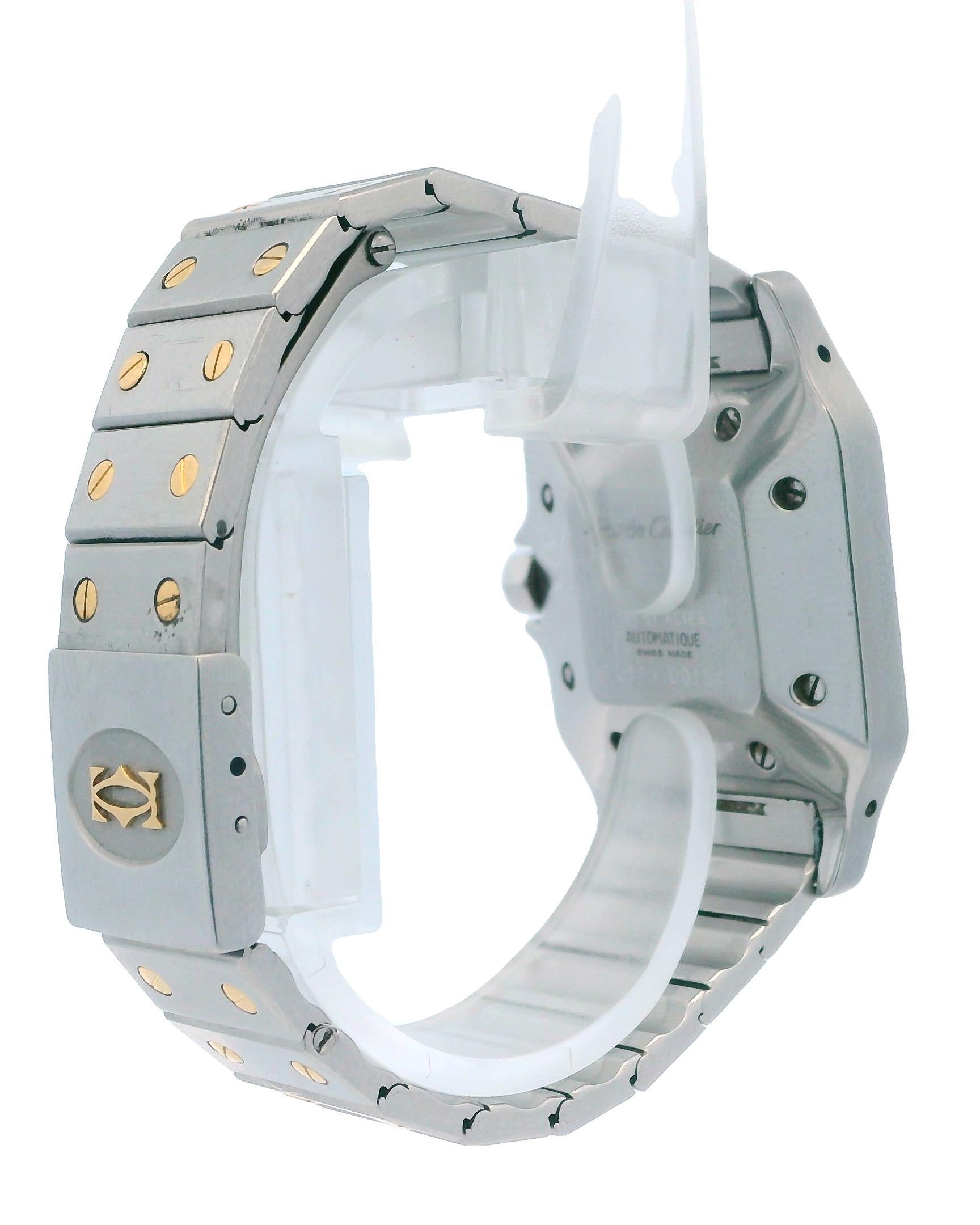 Cartier Santos De Cartier 18K Yellow Gold & Stainless Steel Watch For Sale 1