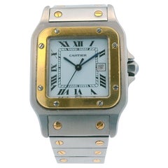 Orologio Cartier Santos De Cartier in oro giallo 18 carati e acciaio inossidabile