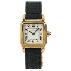 Retro Cartier Santos de Cartier 7809, Gold Dial, Certified and Warranty