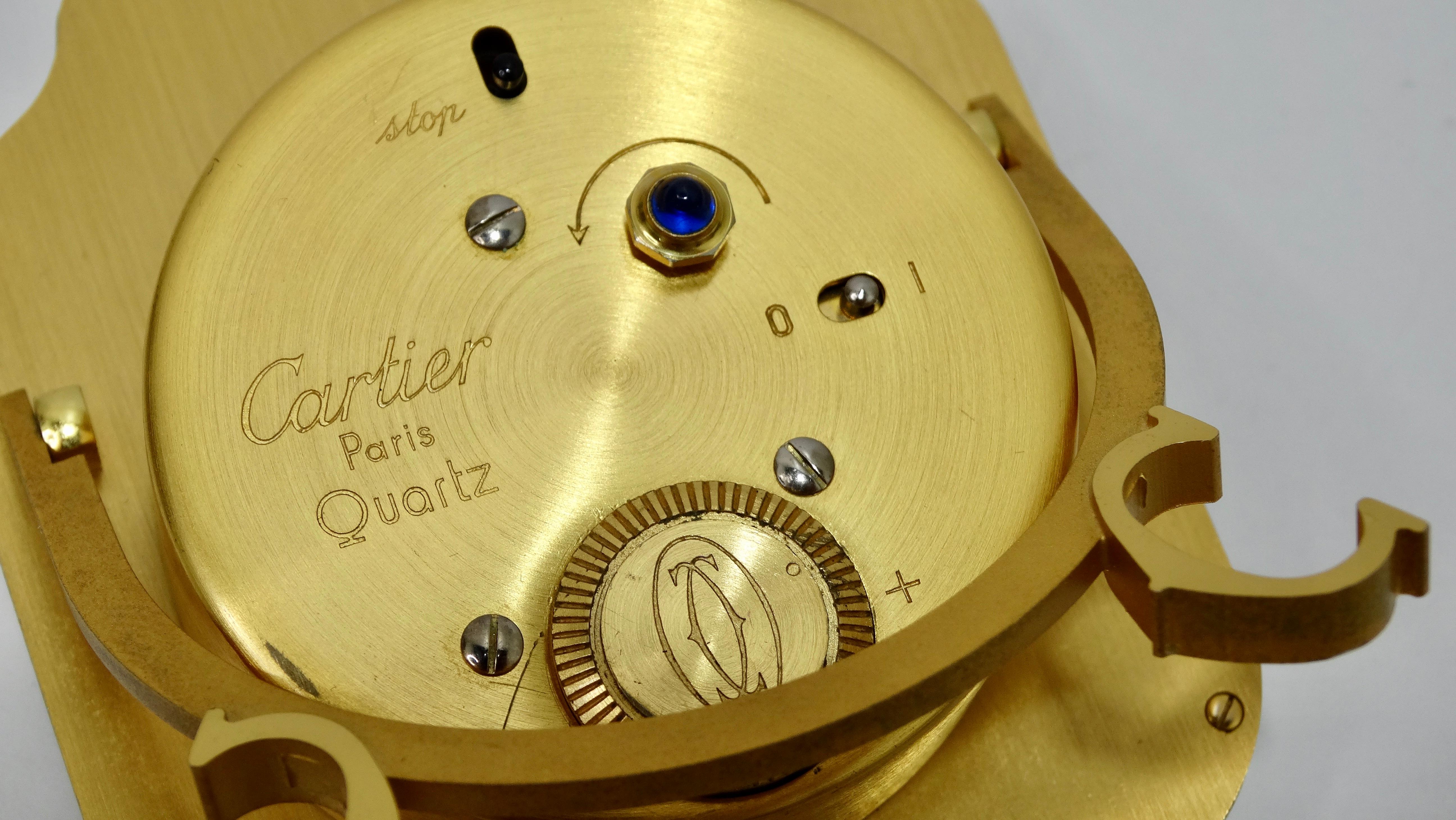 Gray Cartier Santos de Cartier Alarm Clock