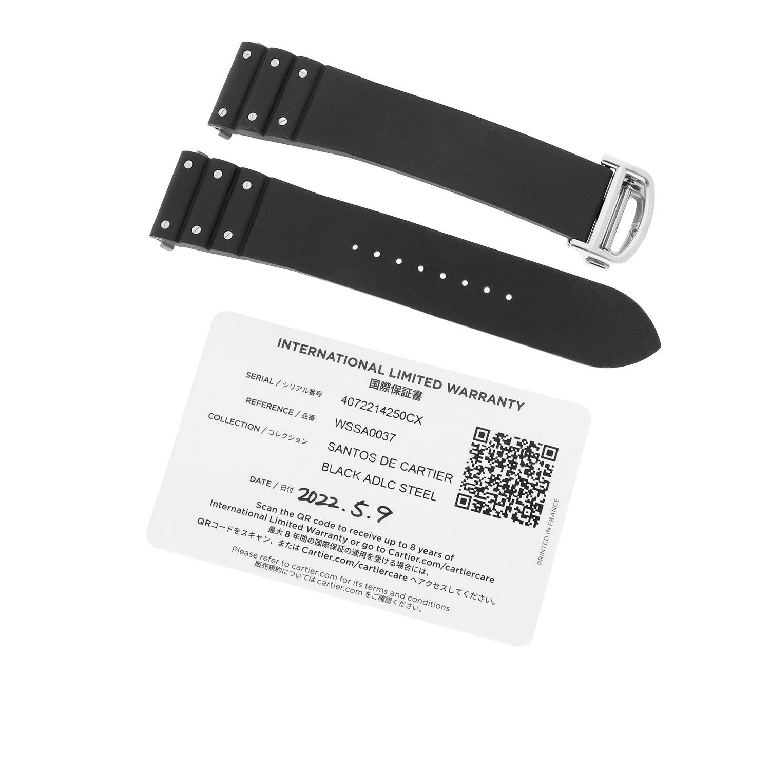 Cartier Santos de Cartier Automatic Steel Grey Dial Mens Bracelet Watch WSSA0037 4