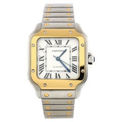 Cartier Santos de Cartier Automatic Watch Stainless Steel and Yellow Gold 35