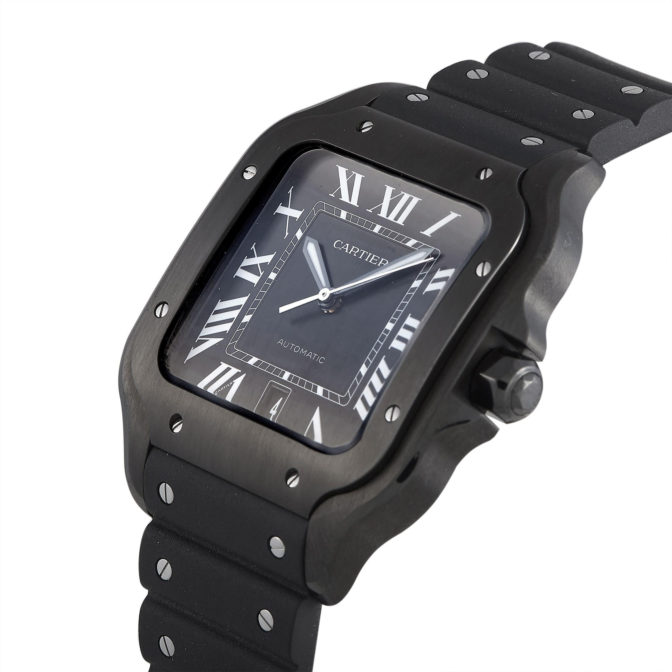 Cartier Santos De Cartier Black Watch WSSA0039 For Sale At 1stDibs 