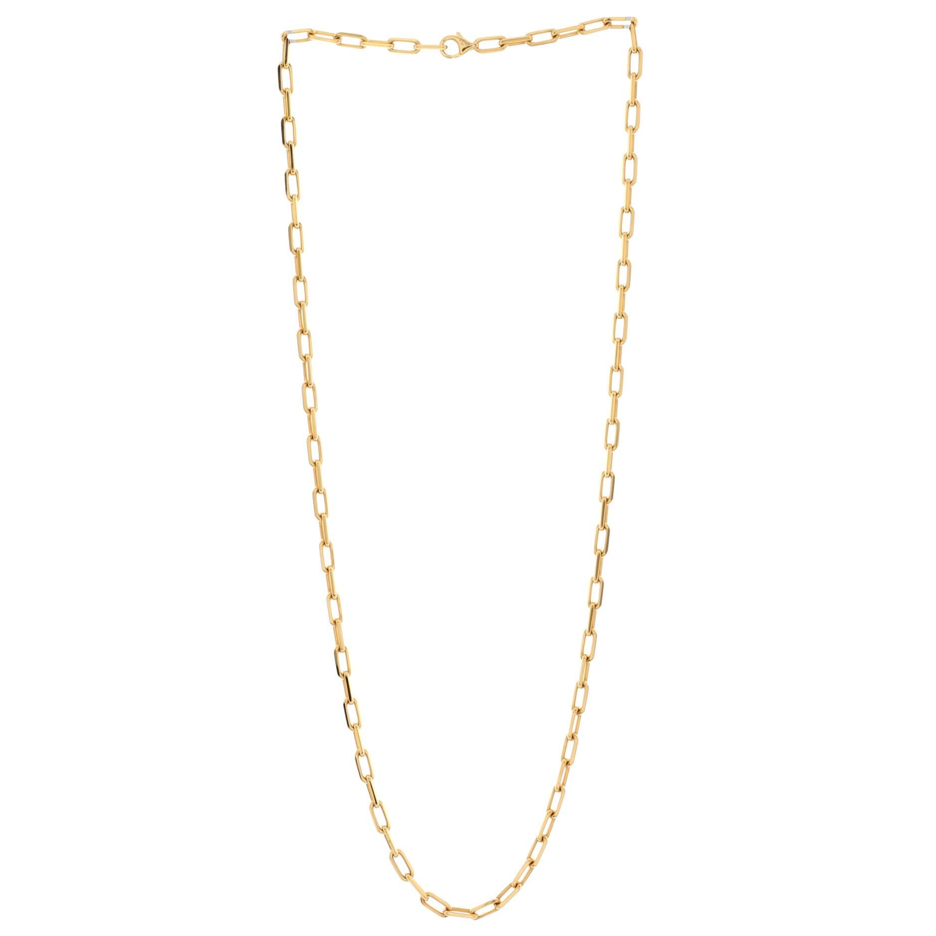 Cartier Santos de Cartier Chain Necklace 18K Yellow Gold at