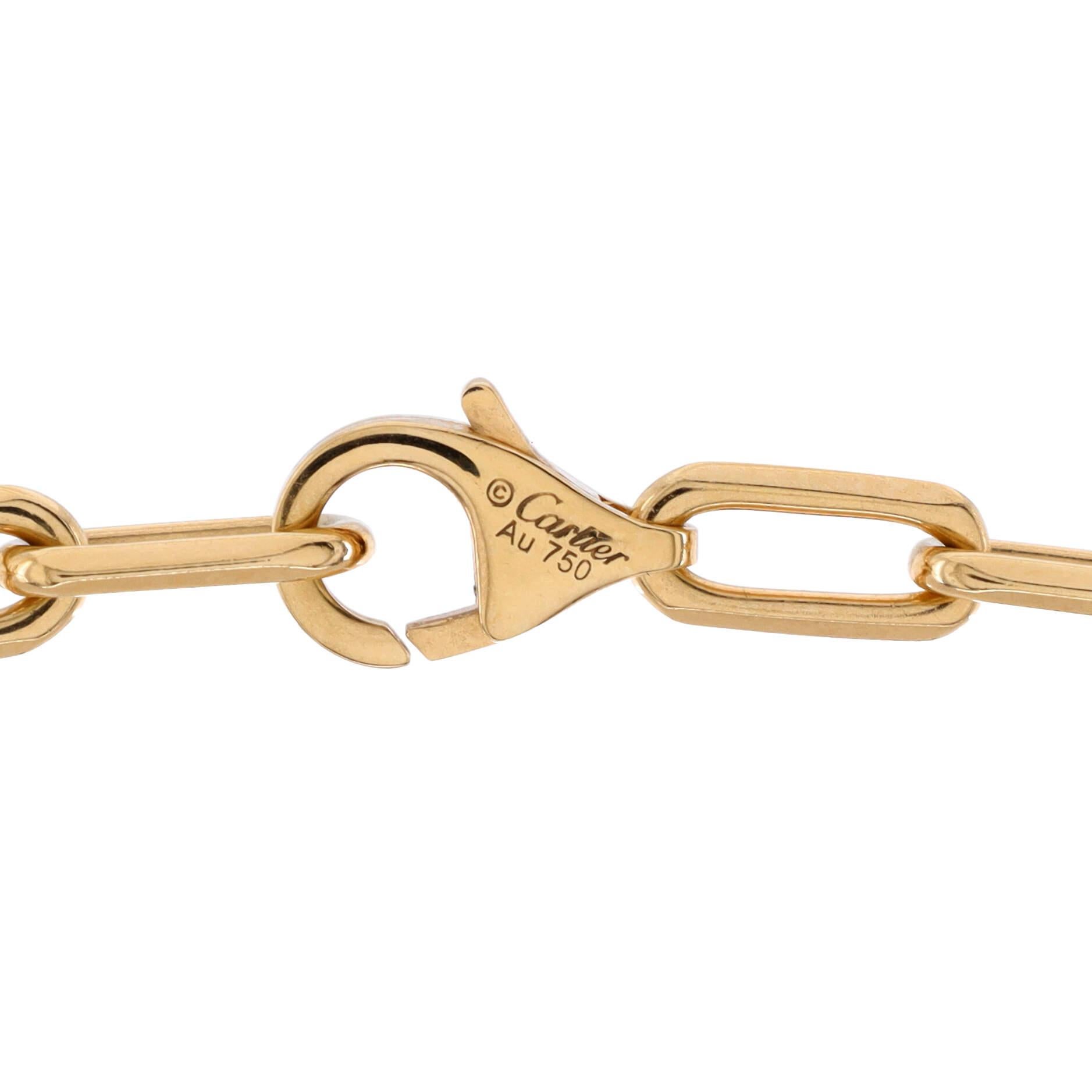 cartier santos necklace yellow gold