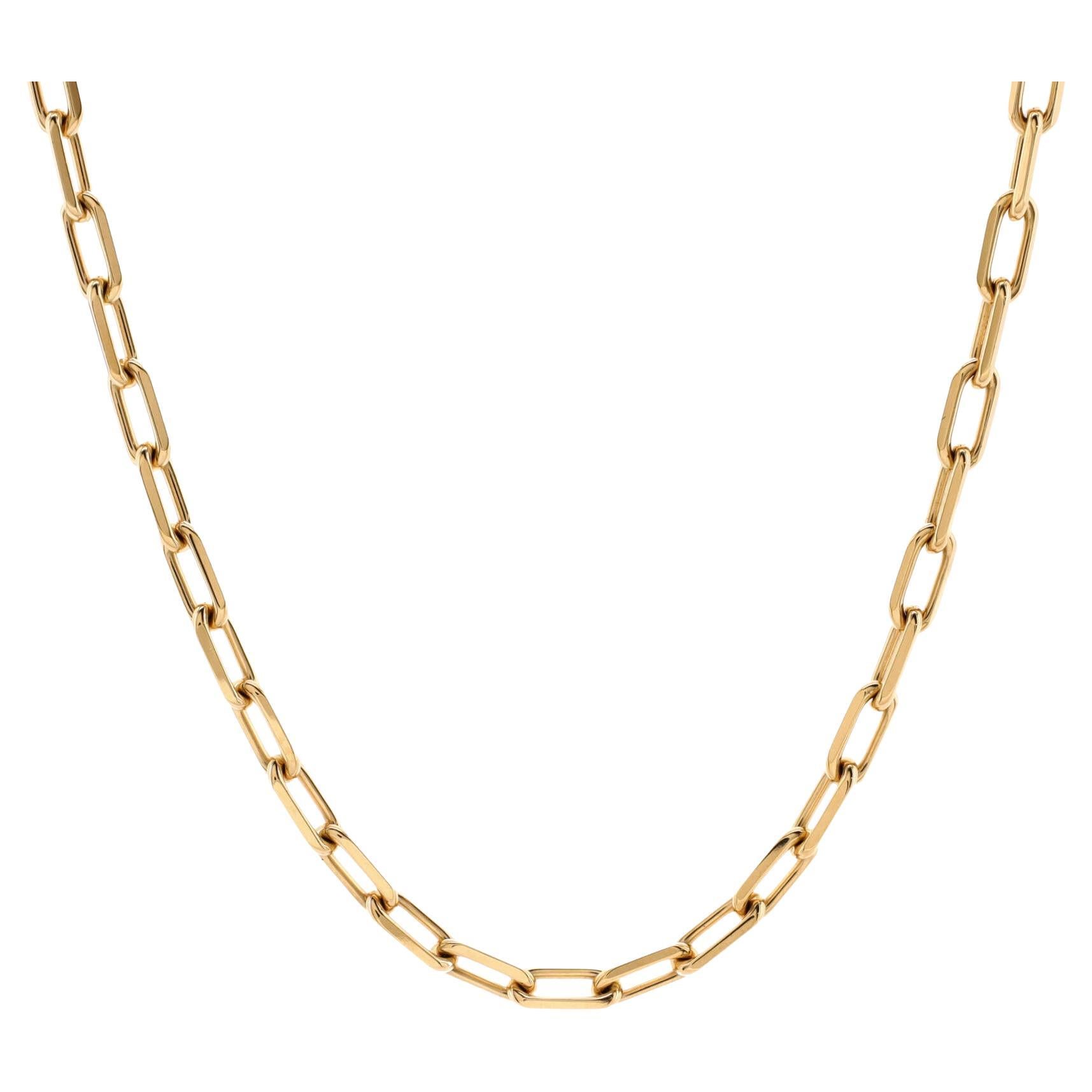 Cartier Santos de Cartier Chain Necklace 18K Yellow Gold