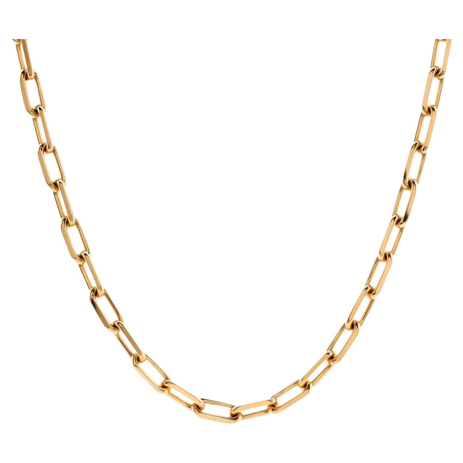Cartier Santos de Cartier Chain Necklace 18K Yellow Gold