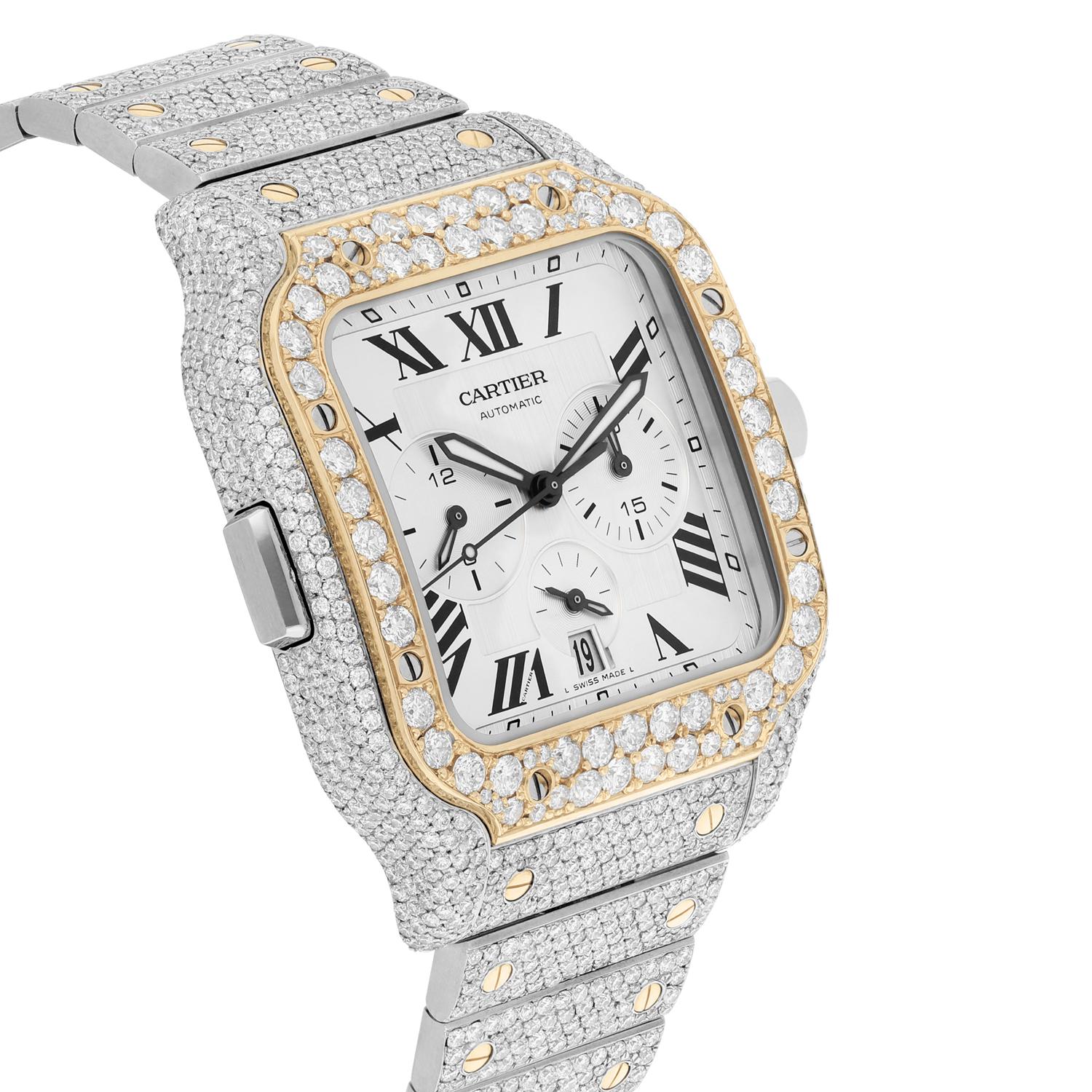 cartier santos two tone