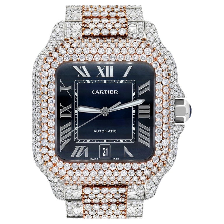 Cartier Santos De Cartier: Edelstahl- und Roségold-Uhr