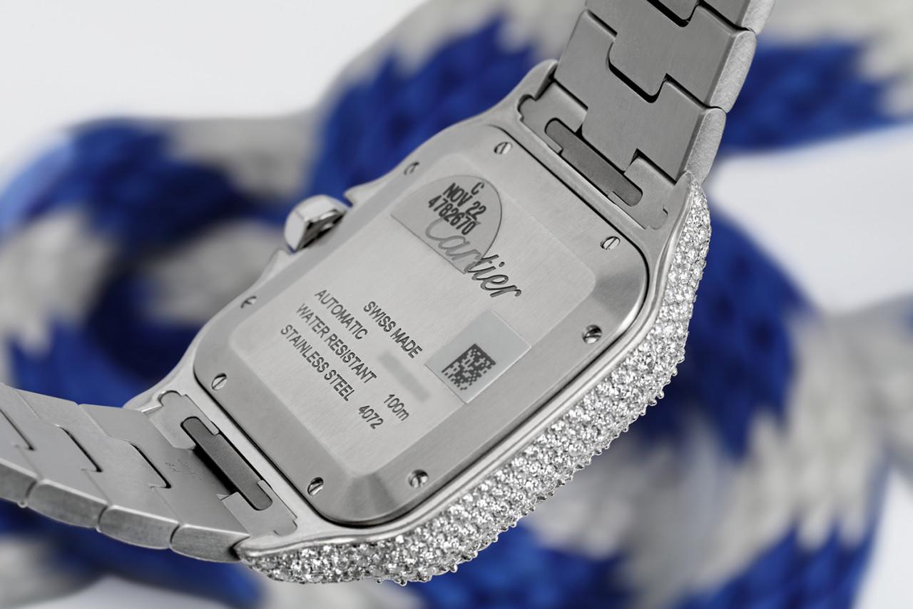montre cartier diamant homme