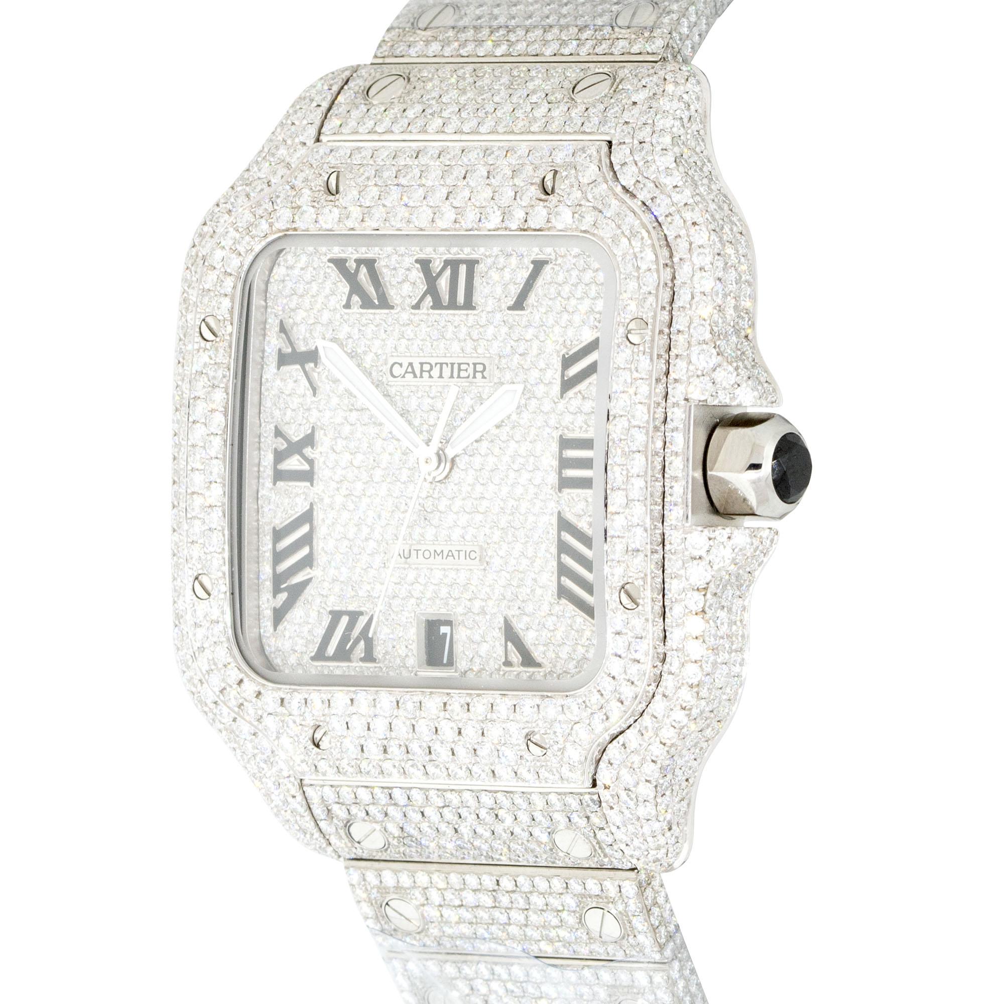 cartier iced out watch