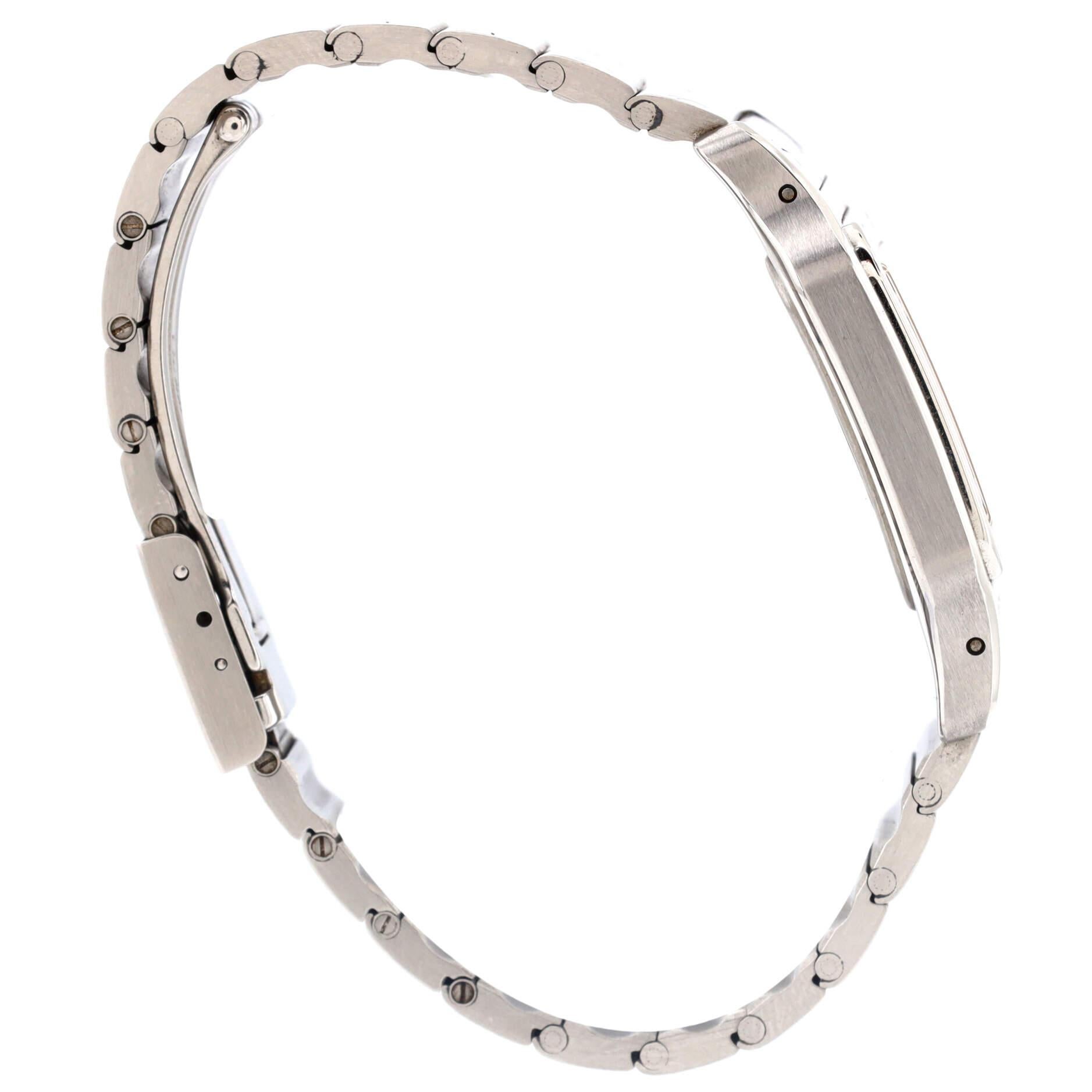 Cartier Santos de Cartier Galbee Quartz Watch Stainless Steel 29 In Good Condition In New York, NY