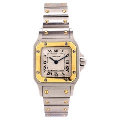 Cartier Santos de Cartier Galbee Quartz Watch Stainless Steel and Yellow Gold