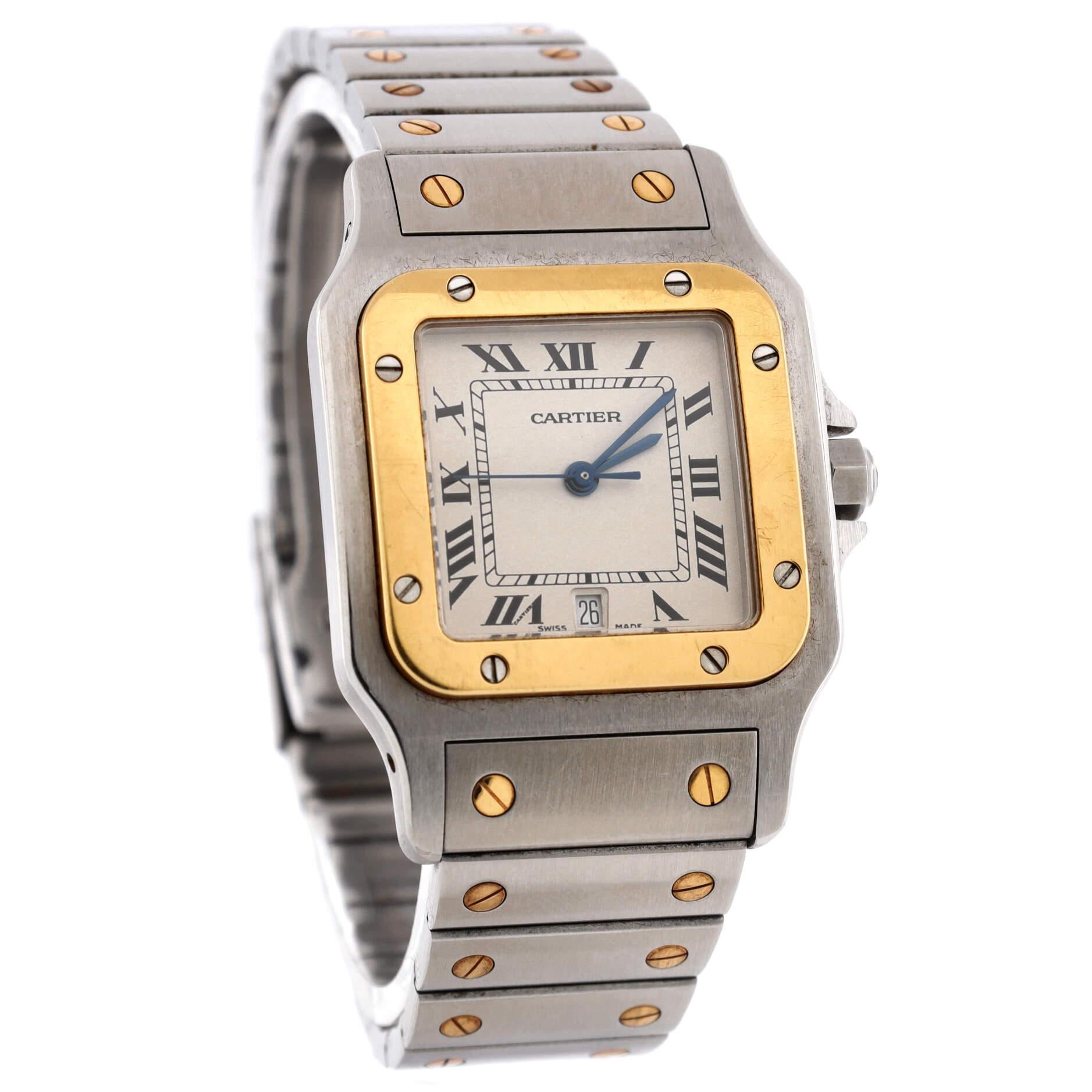 Condition: Good. Heavy scratches and wear throughout. Wear and scratches on case and bracelet.
Accessories: No Accessories
Measurements: Case Size/Width: 29mm, Watch Height: 7mm, Band Width: 18mm, Wrist circumference: 6.25