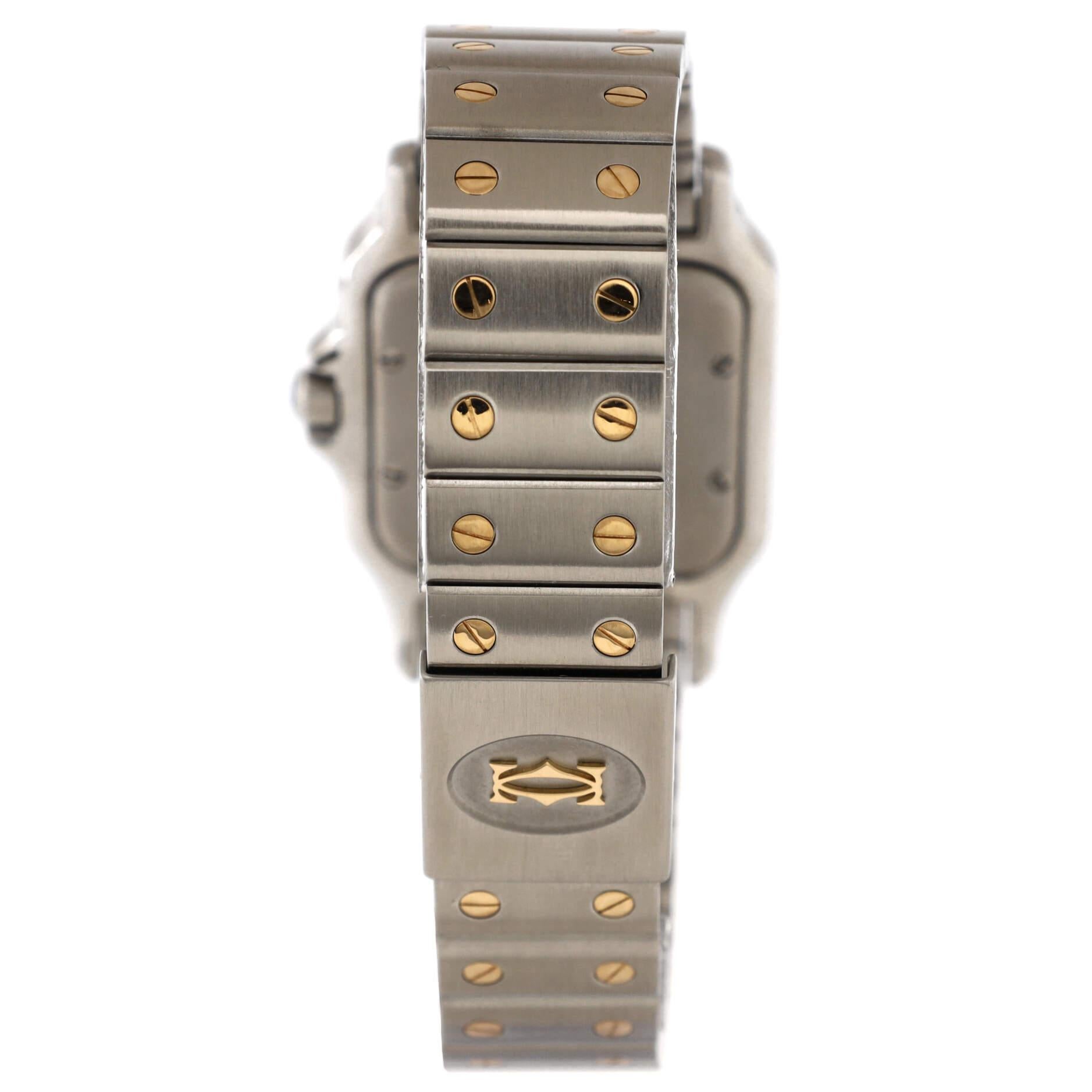 Cartier Santos de Cartier Galbee Quarz-Uhr aus Edelstahl und Gelbgold 29 1