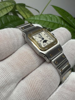Cartier Santos de Cartier Galbée W20008C4 Moonphase Quartz Watch