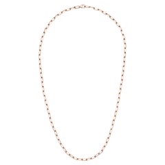 Cartier Santos De Cartier Geometric Chain Necklace Small Model 18K Rose Gold
