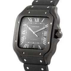 Cartier Santos de Cartier Large All Black Automatic Watch WSSA0039