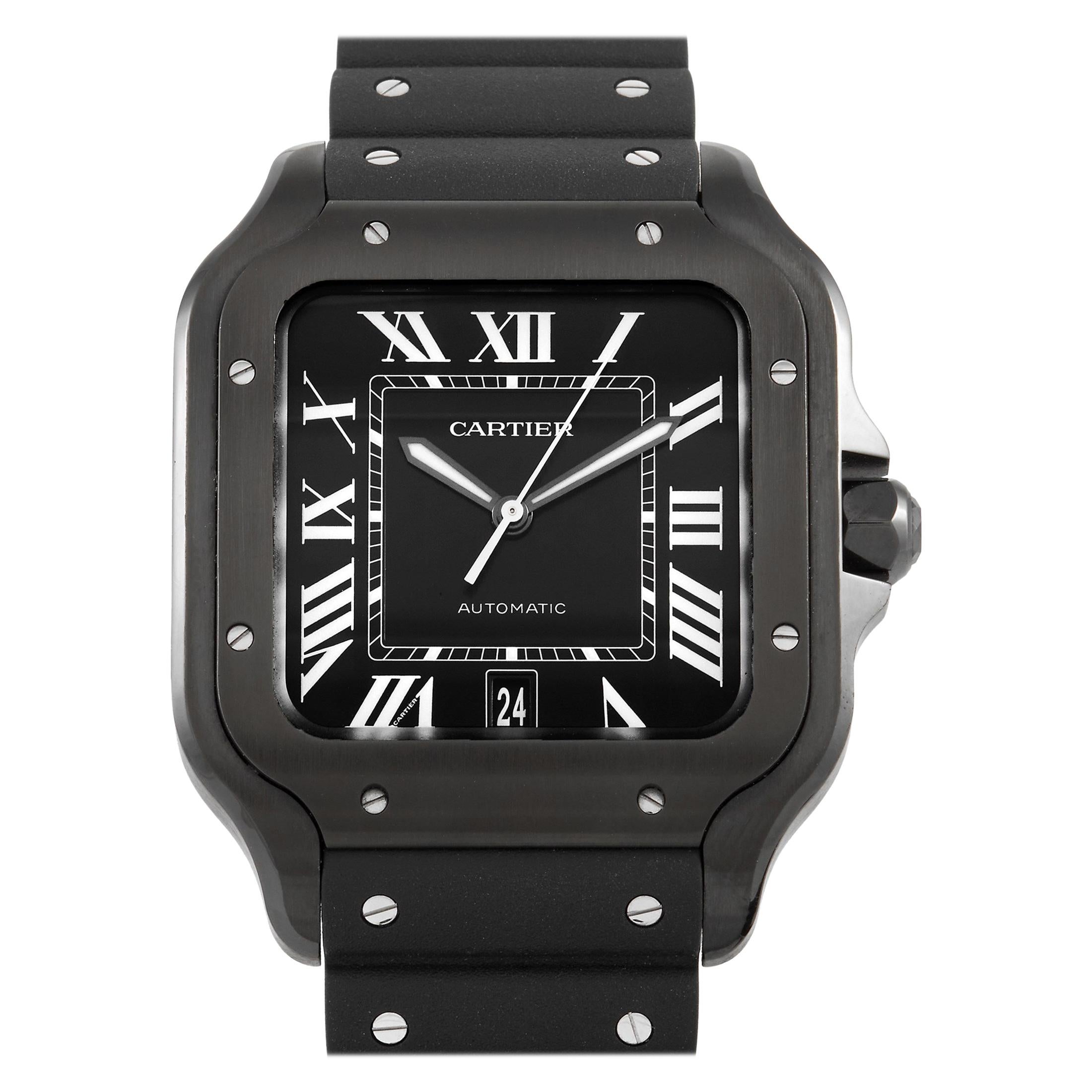 Cartier Santos de Cartier Large All Black Automatic Watch WSSA0039