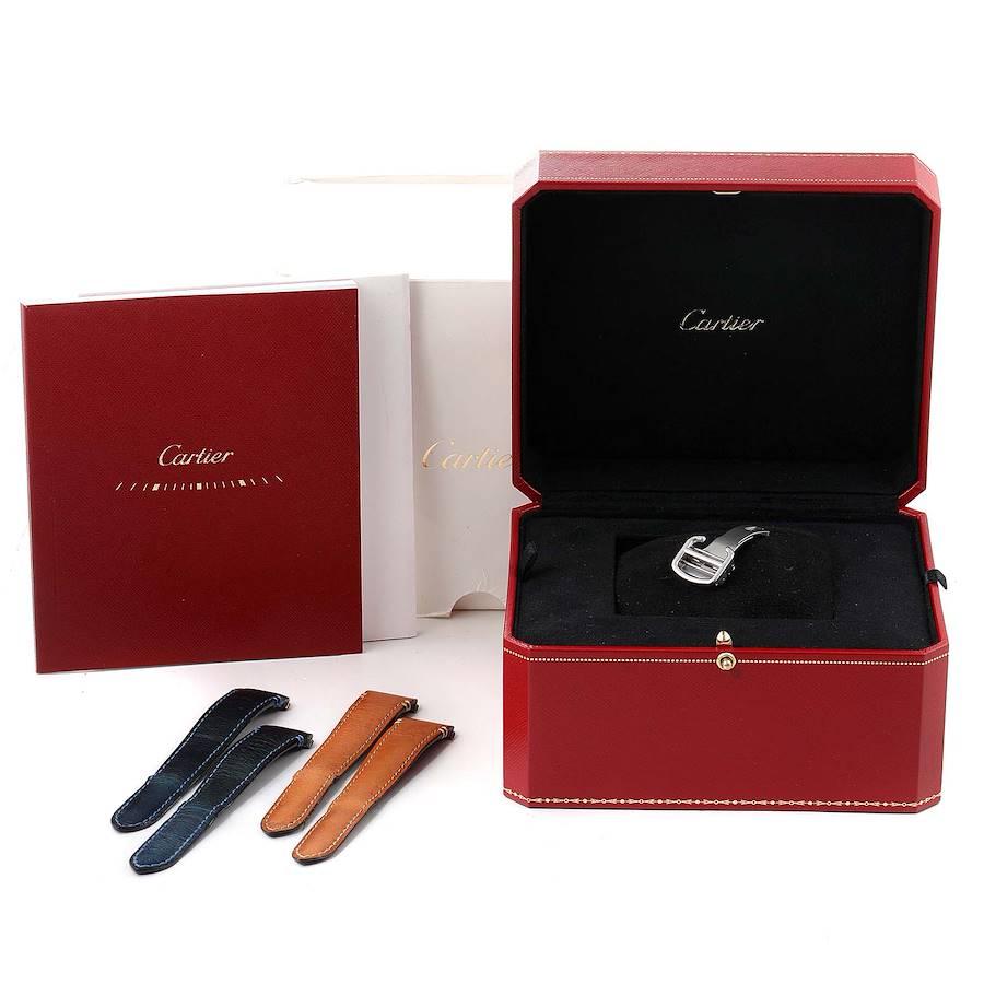 Cartier Santos De Cartier Medium Steel Mens Watch WSSA0010 Box Papers For Sale 3