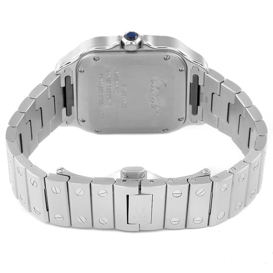 Men's Cartier Santos De Cartier Medium Steel Mens Watch WSSA0010 Box Papers For Sale