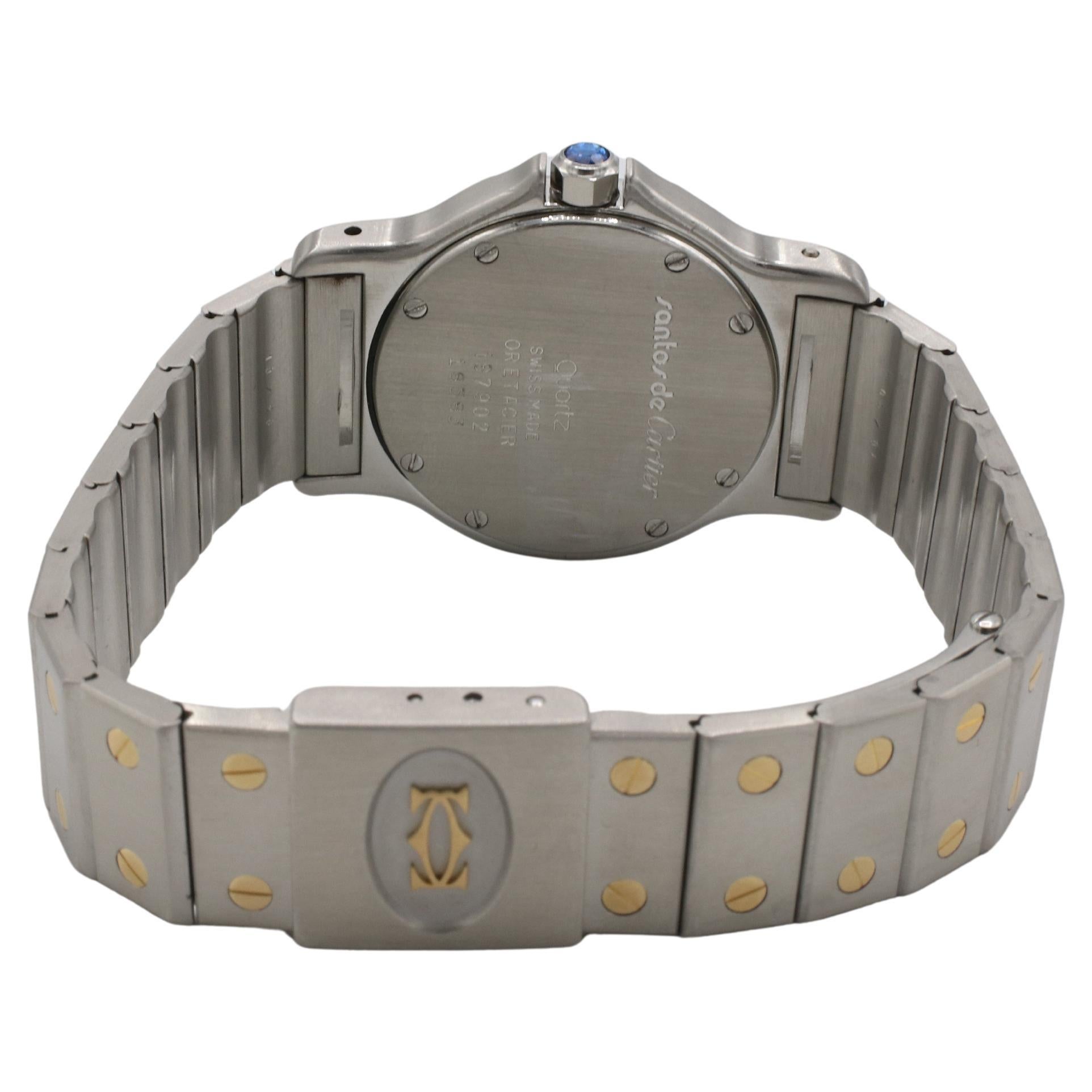Cartier Santos de Cartier Octagon Two-Tone Stainless Steel Quartz Watch 187902 For Sale 1