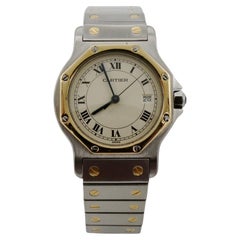 Cartier Santos de Cartier Octagon Two-Tone Stainless Steel Quartz Watch 187902