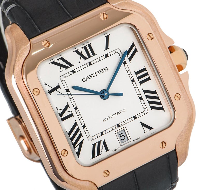 Men's Cartier Santos De Cartier Rose Gold WGSA0019 Watch For Sale