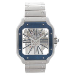 Cartier Montre Santos de Cartier Skeleton en acier inoxydable WHSA0026 4109 Cartier Montre Santos de Cartier Skeleton en acier inoxydable WHSA0026 4109