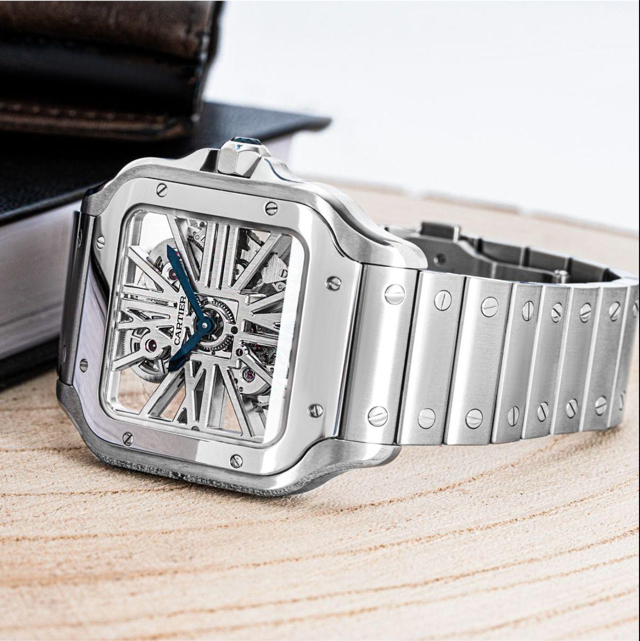 Men's Cartier Santos De Cartier Skeleton WHSA0015 Watch