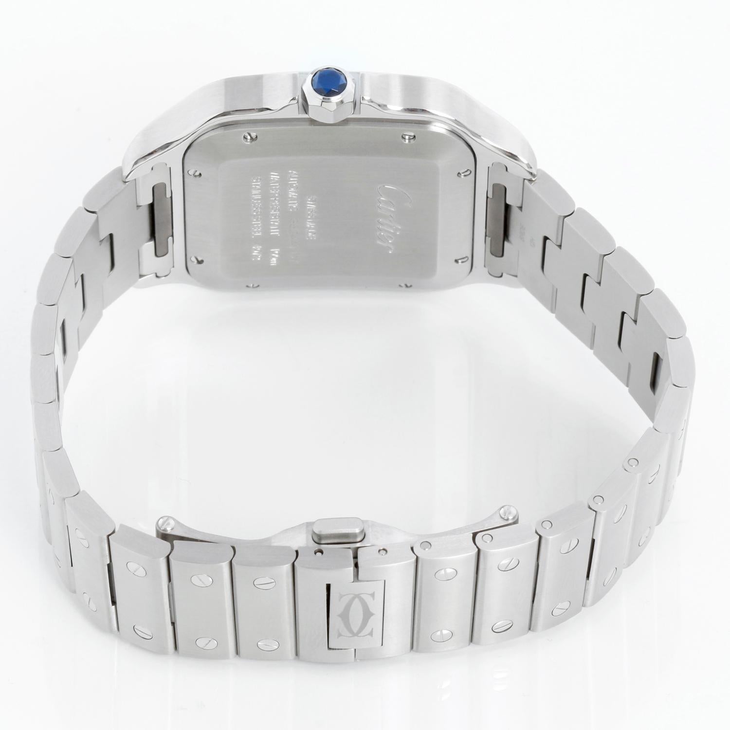 Men's Cartier Santos De Cartier Stainless Steel Large Watch WSSA0062 For Sale