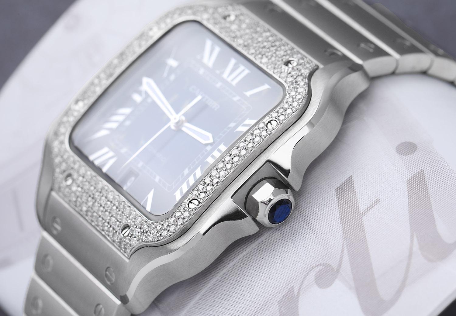 cartier watch diamond bezel
