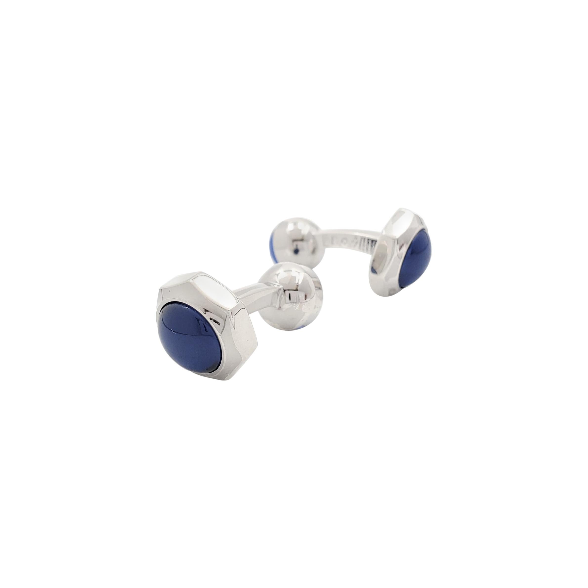 Cartier 'Santos de Cartier' Sterling Silver Synthetic Spinel Cufflinks