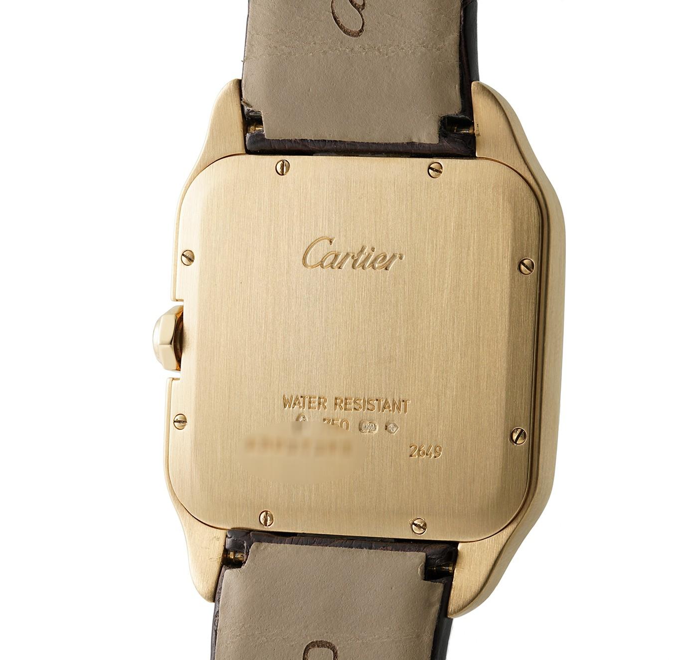 Contemporary Cartier Santos de Cartier W2008751, Black Dial For Sale
