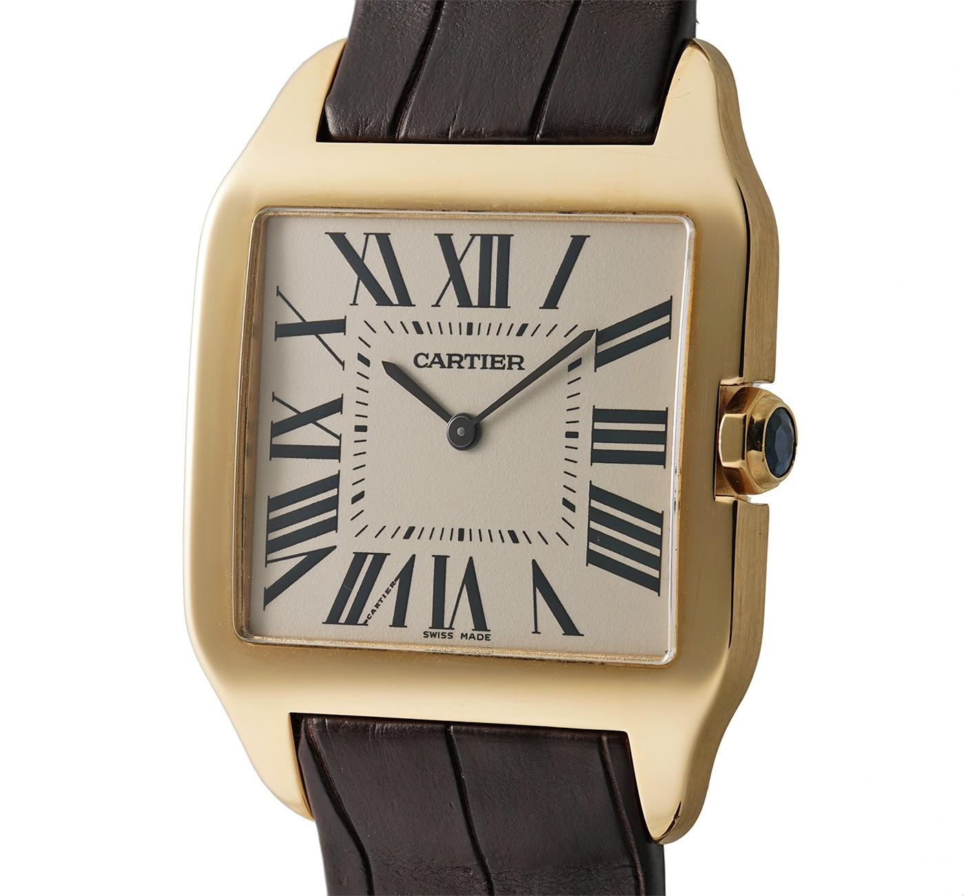 Cartier Santos de Cartier W2008751, Black Dial In Excellent Condition For Sale In Miami, FL