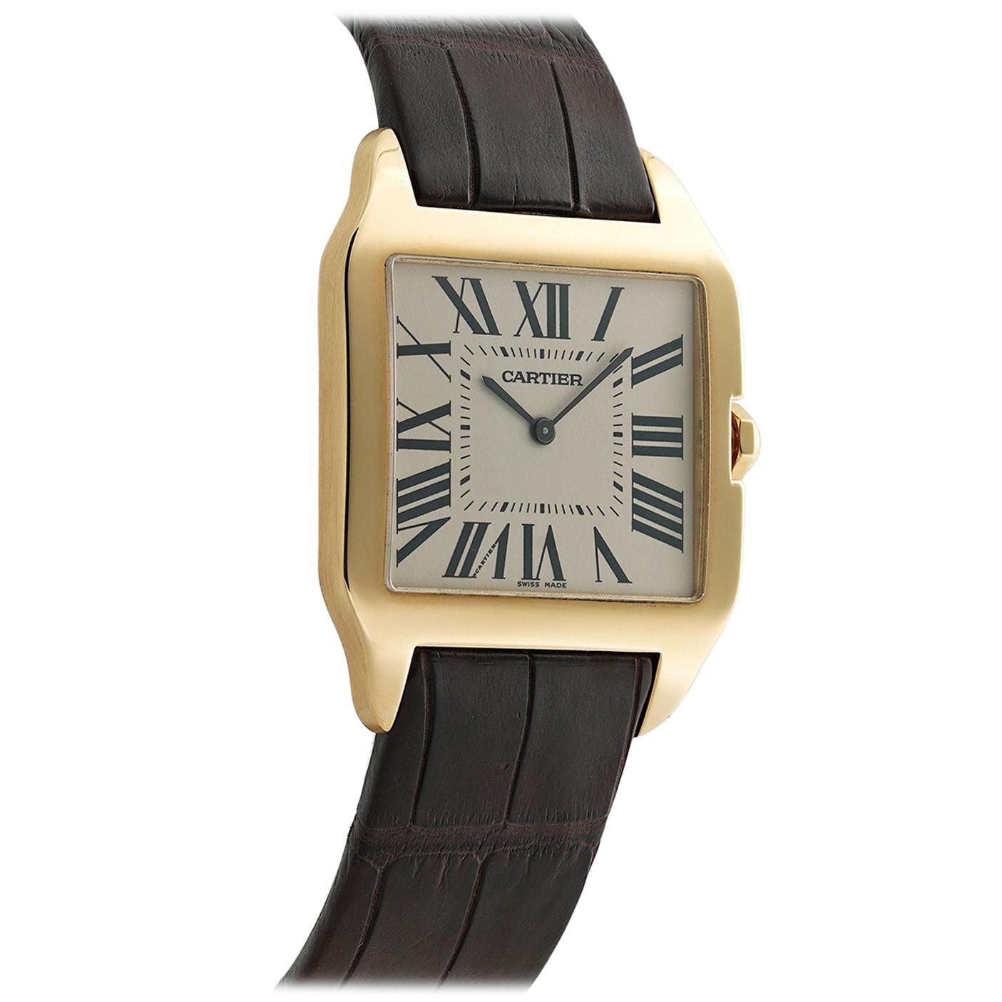 Cartier Santos de Cartier W2008751, Black Dial For Sale