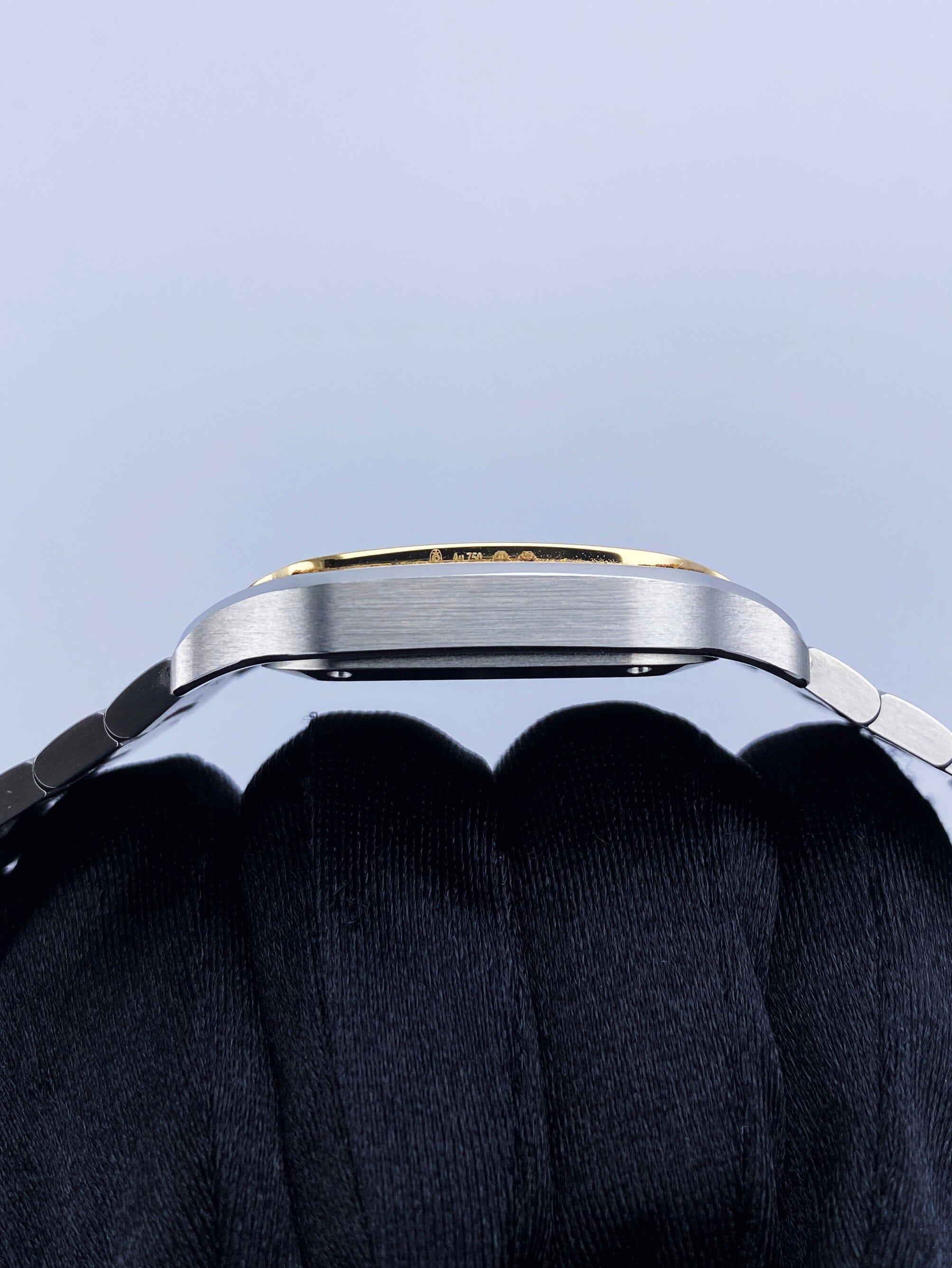 Cartier Santos De Cartier W2SA0016 Midsize Two-Tone Ladies Watch Box Papers en vente 1