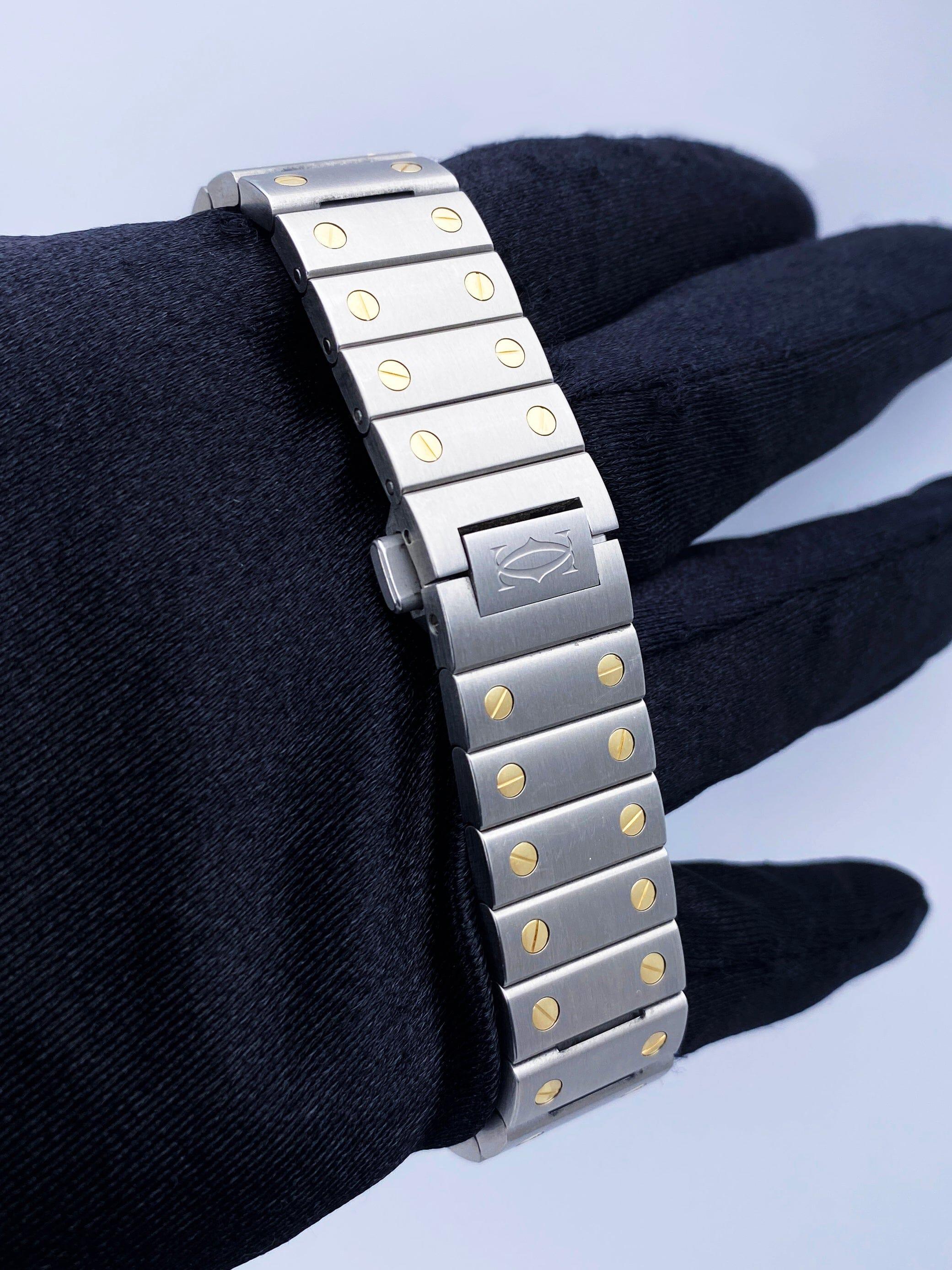 Cartier Santos De Cartier W2SA0016 Midsize Two-Tone Ladies Watch Box Papers en vente 2