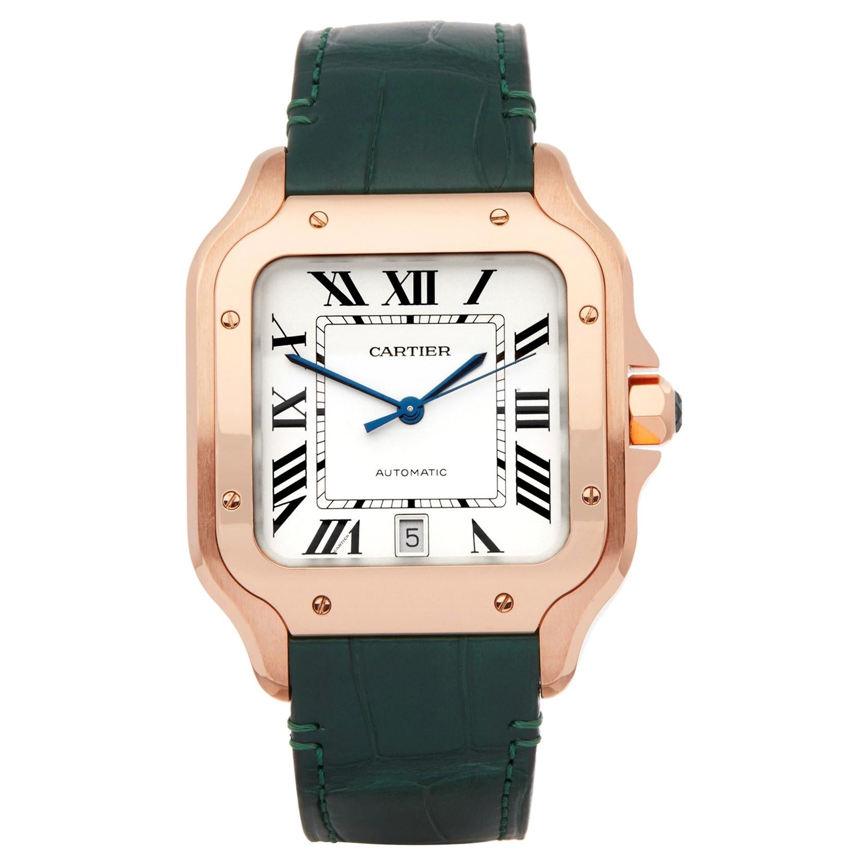 Cartier Santos De Cartier WGSA0011 or 4071 Men's Rose Gold Watch