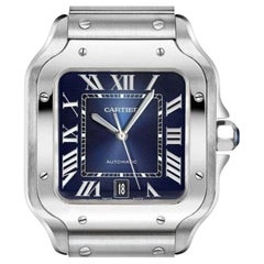 Cartier Santos De Cartier WSSA0030 Large avec cadran bleu complet 2023